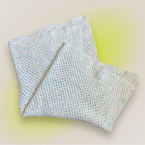 Handmade Multicolored Vintage 90’s Crochet Baby Blanket 38x40”